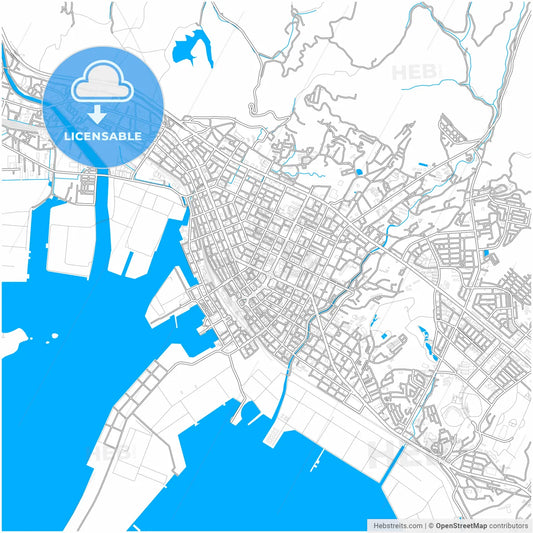 Shūnan, Yamaguchi, Japan, city map with high resolution roads.