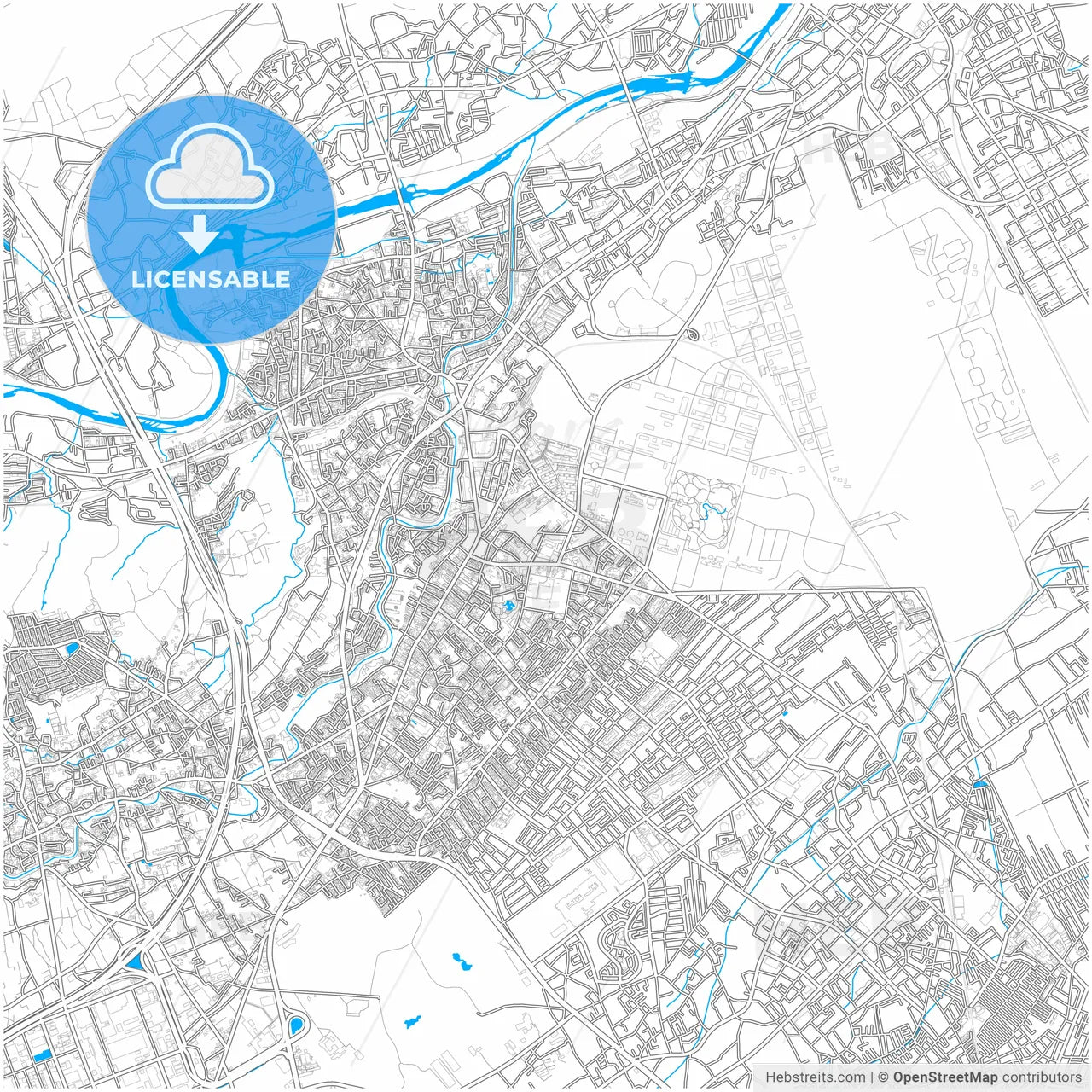 Iruma, Saitama, Japan, city map with high resolution roads.