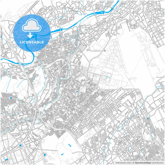 Iruma, Saitama, Japan, city map with high resolution roads.