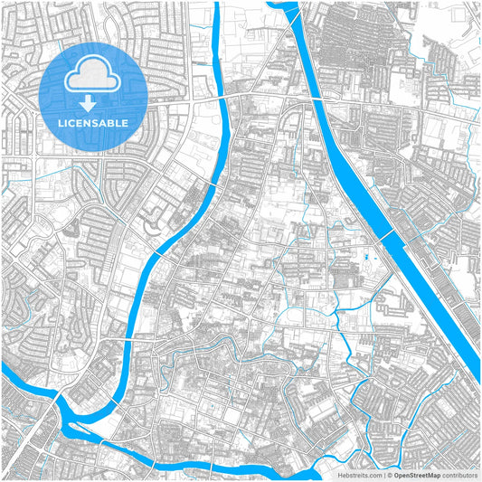 Pasig, Philippines, city map with high resolution roads.