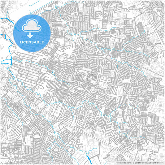 Parañaque, Philippines, city map with high resolution roads.