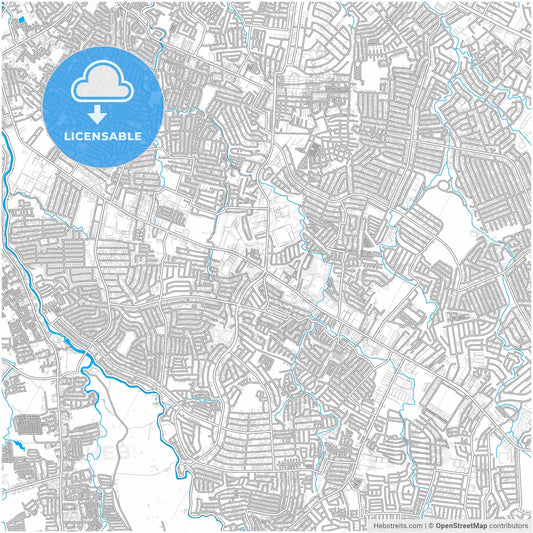 Las Piñas, Philippines, city map with high resolution roads.