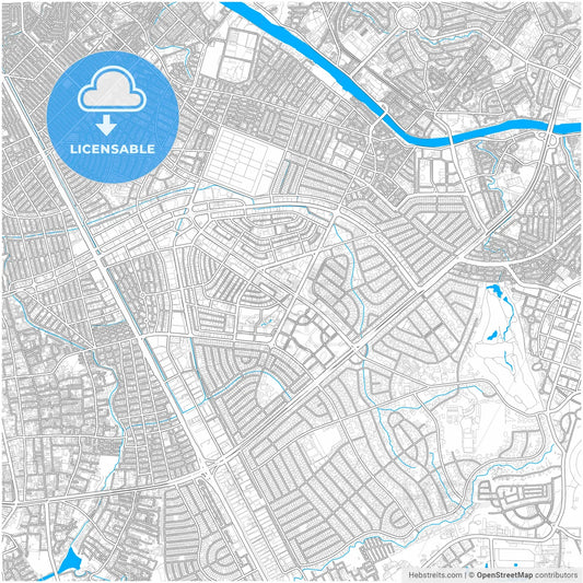 Makati, Philippines, city map with high resolution roads.