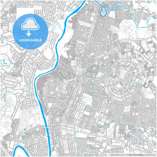 Marikina, Philippines, city map with high resolution roads.