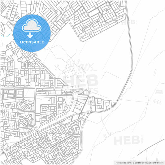 Khamis Mushayt, Saudi Arabia, city map with high resolution roads.