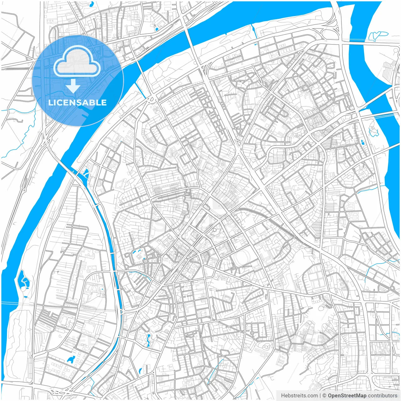 New Taipei, Taiwan, city map with high resolution roads.
