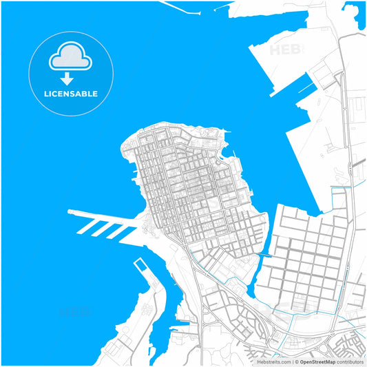 Colón, Colón, Panama, city map with high resolution roads.