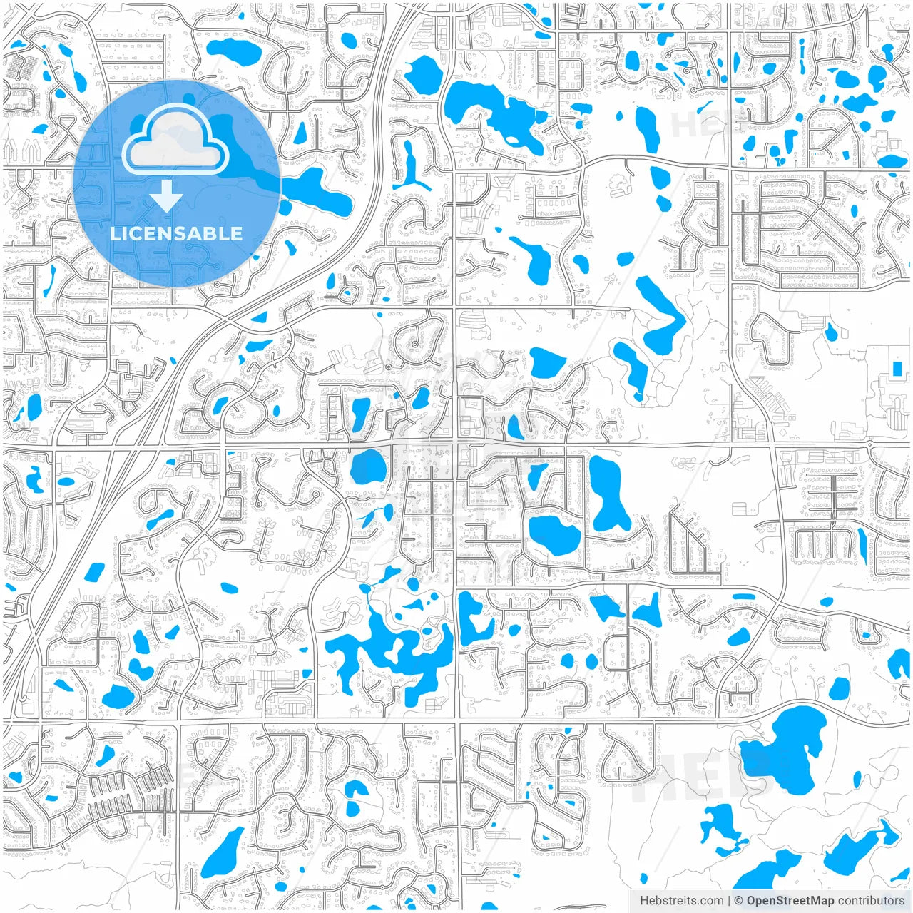 Eagan, Minnesota, United States, city map with high resolution roads.