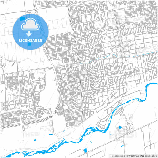 Puente Alto, Chile, city map with high resolution roads.