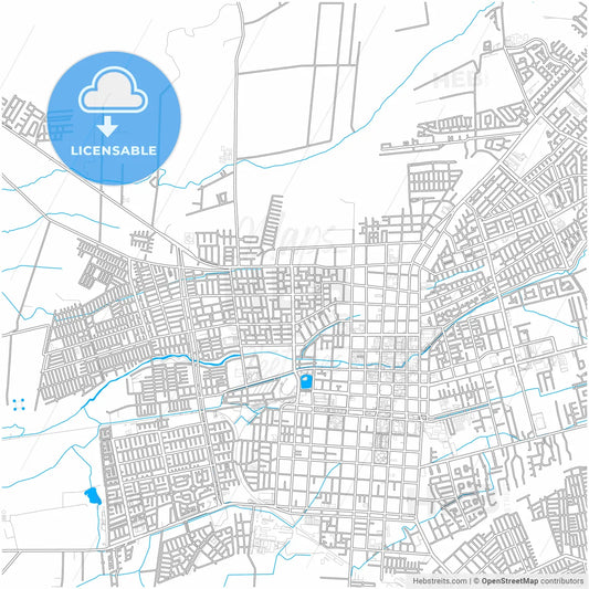 Los Angeles, Chile, city map with high resolution roads.