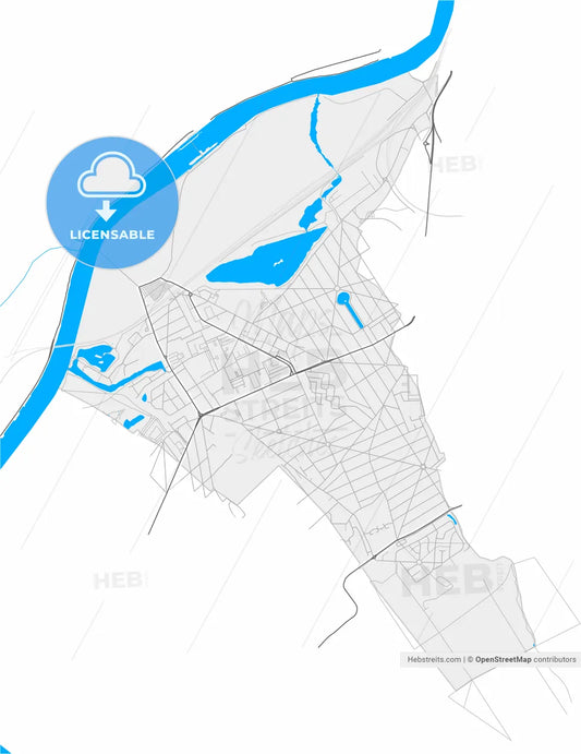 Vigneux-sur-Seine, Essonne, France, high resolution vector map - Instant download PDF and JPG