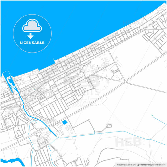 Siófok, Somogy, Hungary, city map with high resolution roads.