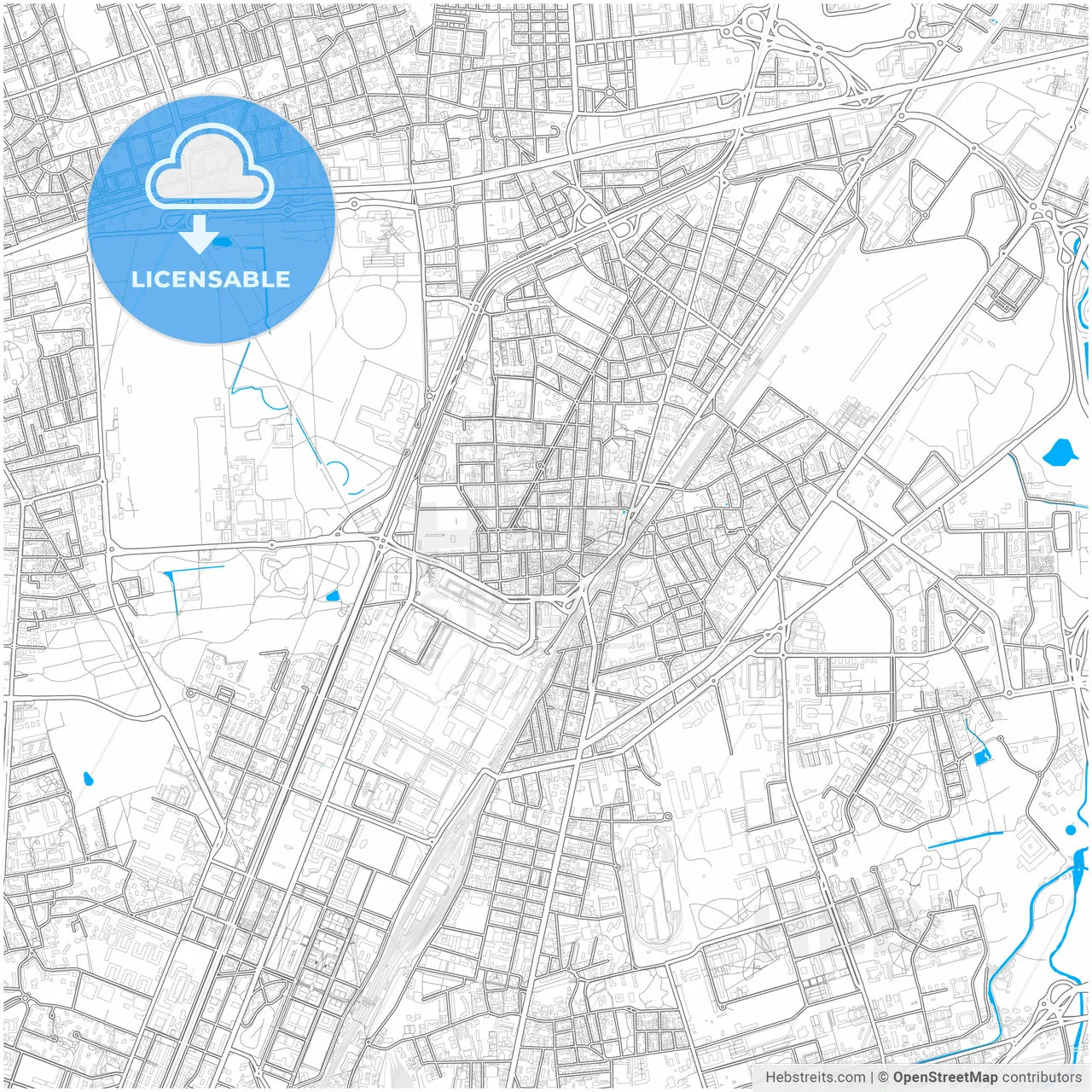 Sesto San Giovanni, Lombardy, Italy, city map with high resolution roads.