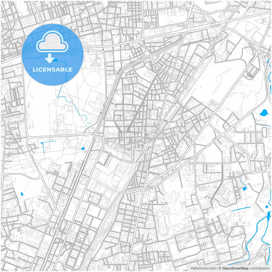 Sesto San Giovanni, Lombardy, Italy, city map with high resolution roads.