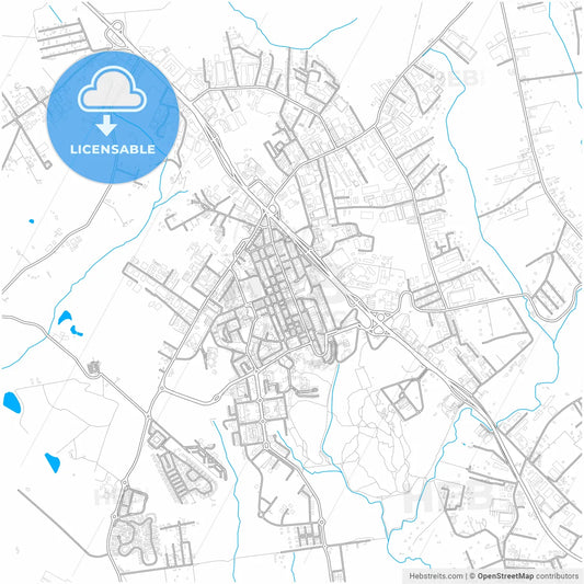 Pomezia, Lazio, Italy, city map with high resolution roads.