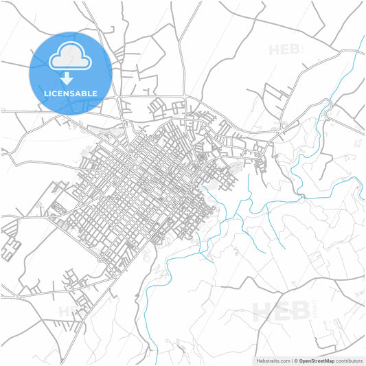 Vittoria, Sicily, Italy, city map with high resolution roads.