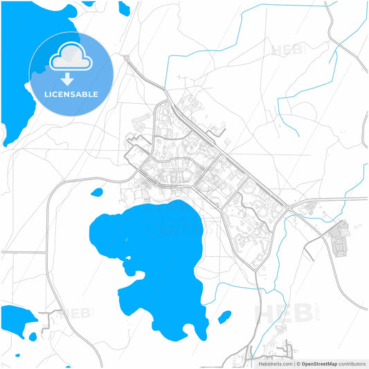 Visaginas, Utena County, Lithuania, city map with high resolution roads.