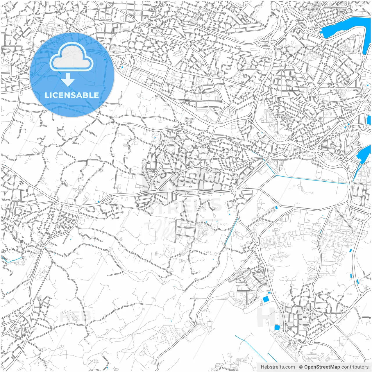 Qormi, Southern Region, Malta, city map with high resolution roads.