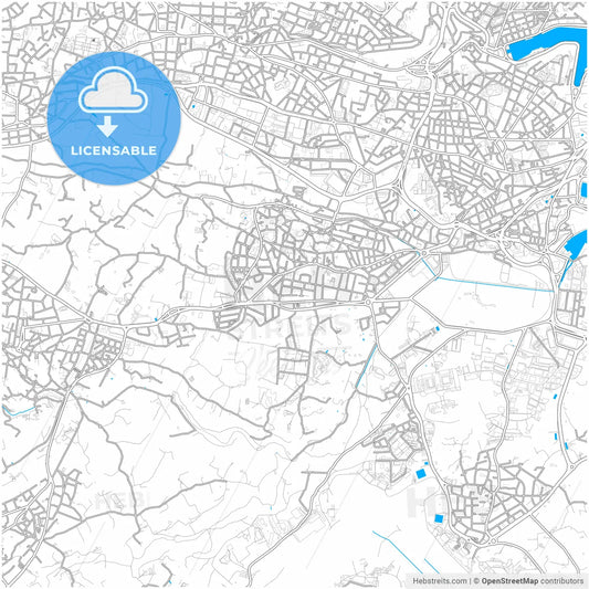 Qormi, Southern Region, Malta, city map with high resolution roads.