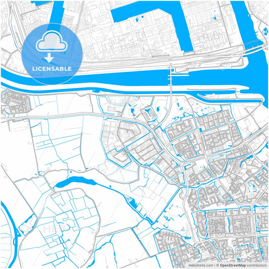Nissewaard, South Holland, Netherlands, city map with high resolution roads.