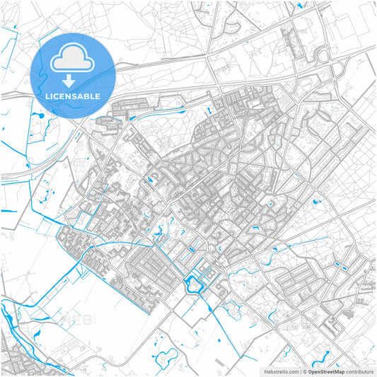Zeist, Utrecht, Netherlands, city map with high resolution roads.