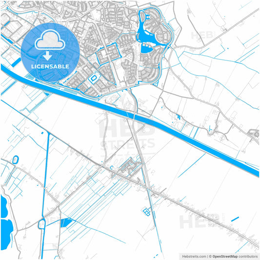 Houten, Utrecht, Netherlands, city map with high resolution roads.