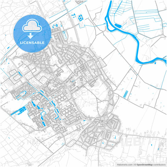 Soest, Utrecht, Netherlands, city map with high resolution roads.