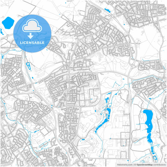 Landgraaf, Limburg, Netherlands, city map with high resolution roads.