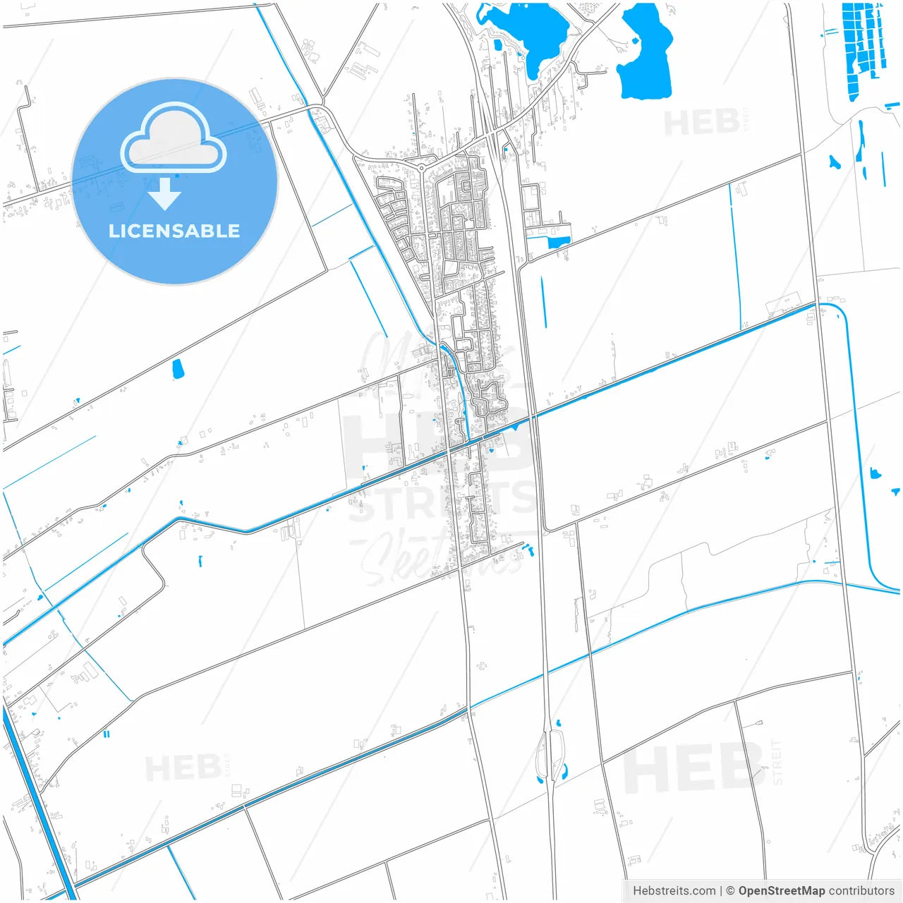 Twenterand, Overijssel, Netherlands, city map with high resolution roads.