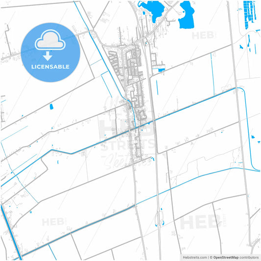 Twenterand, Overijssel, Netherlands, city map with high resolution roads.