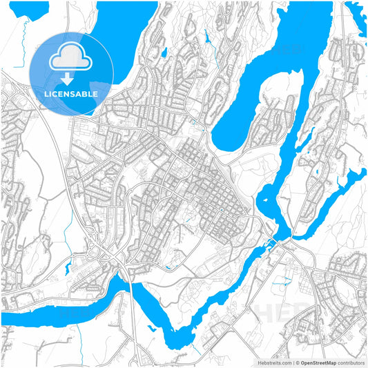 Sarpsborg, Østfold, Norway, city map with high resolution roads.