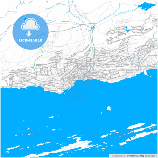 Molde, Møre og Romsdal, Norway, city map with high resolution roads.