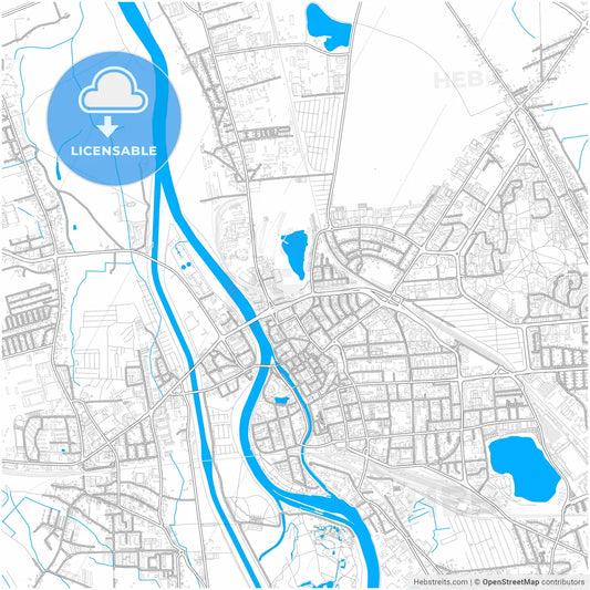 Opole, Opole, Poland, city map with high resolution roads.