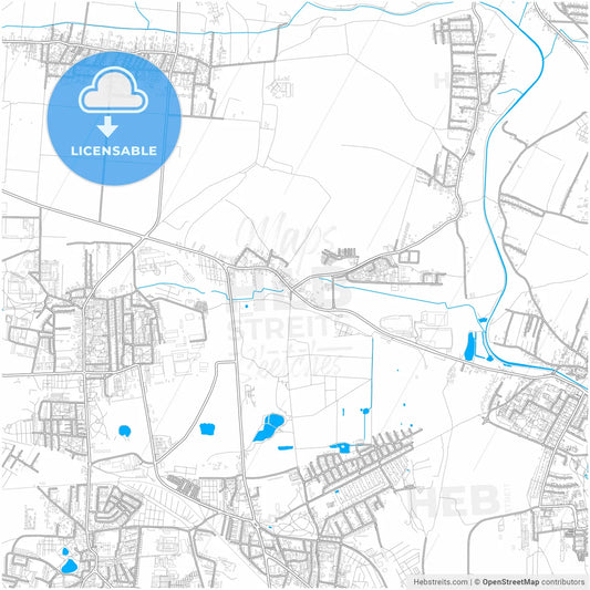 Siemianowice Śląskie, Silesian, Poland, city map with high resolution roads.