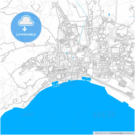 Setúbal, Setúbal, Portugal, city map with high resolution roads.