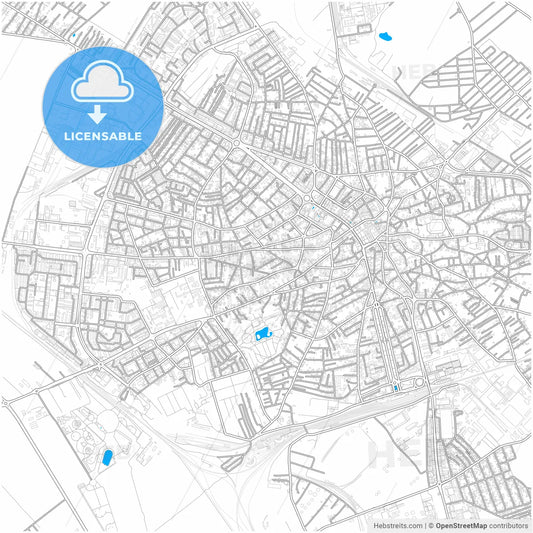Ploiești, Prahova, Romania, city map with high resolution roads.