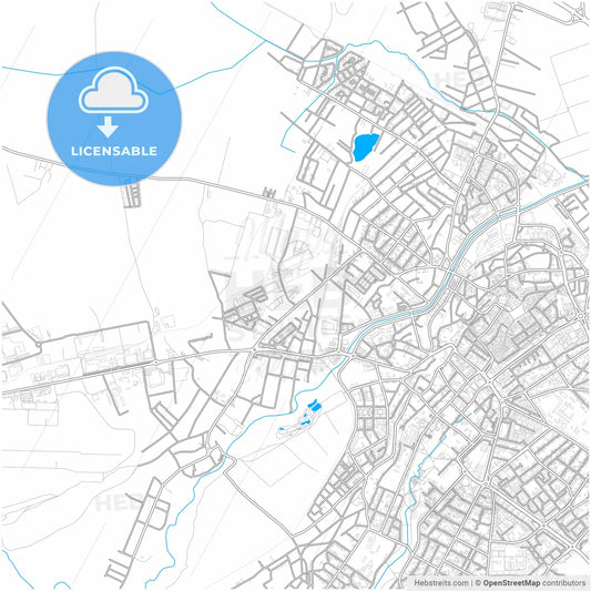 Sibiu, Sibiu, Romania, city map with high resolution roads.