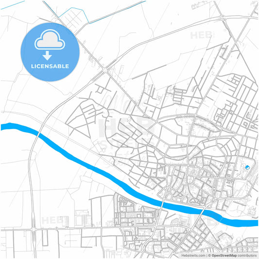 Satu Mare, Satu Mare, Romania, city map with high resolution roads.
