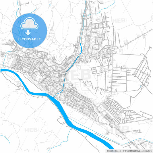 Piatra Neamț, Neamț, Romania, city map with high resolution roads.