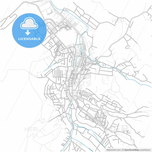 Zalău, Sălaj, Romania, city map with high resolution roads.