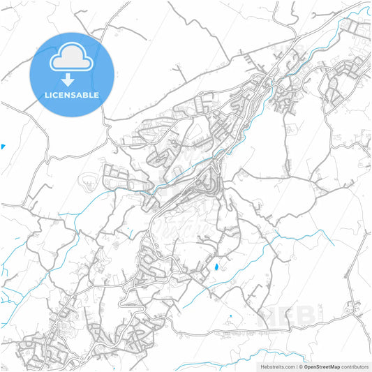 Serravalle, San Marino, city map with high resolution roads.