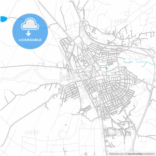 Paraćin, Pomoravlje, Serbia, city map with high resolution roads.