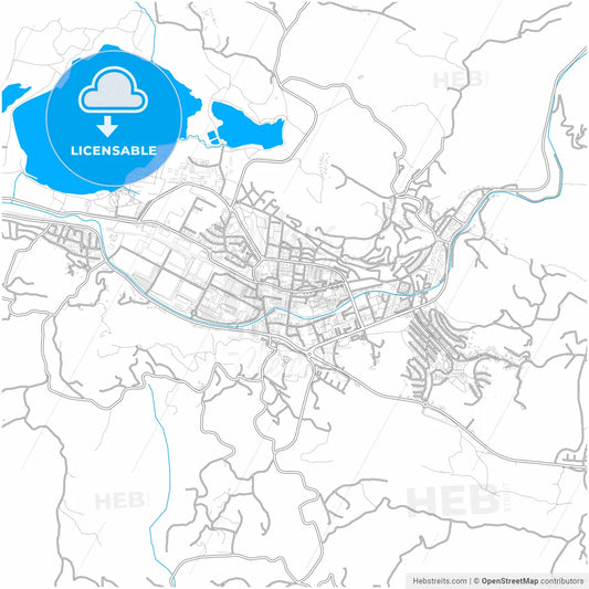 Velenje, Slovenia, city map with high resolution roads.
