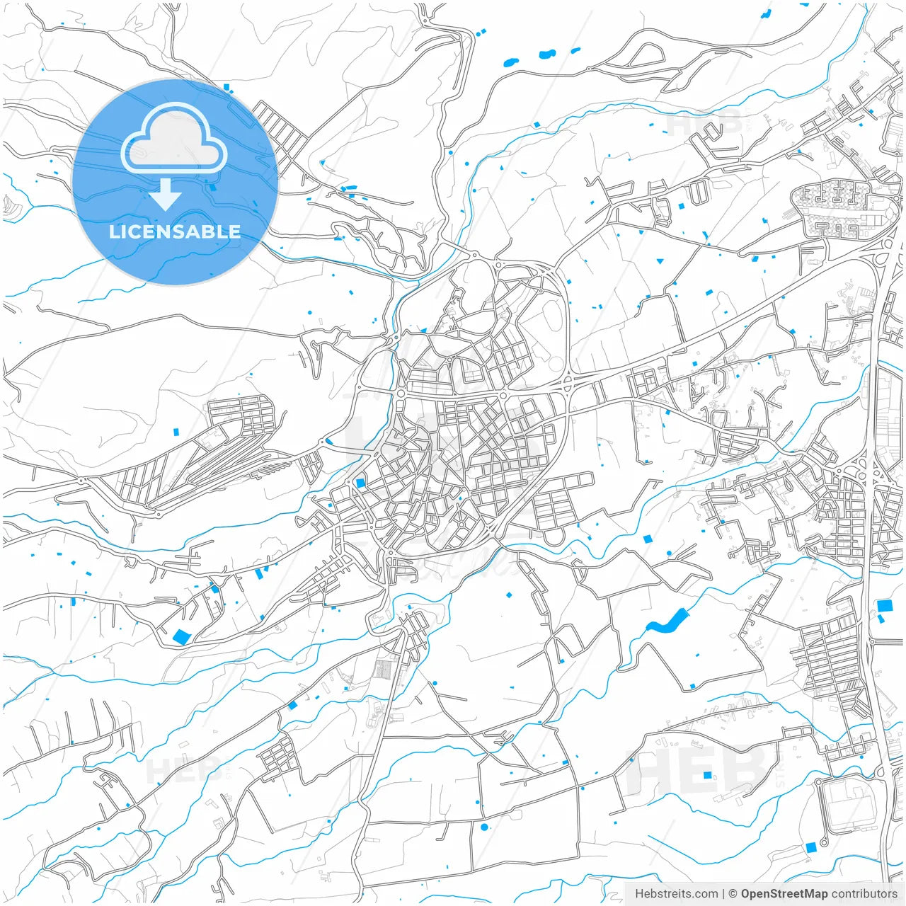 Telde, Las Palmas, Spain, city map with high resolution roads.