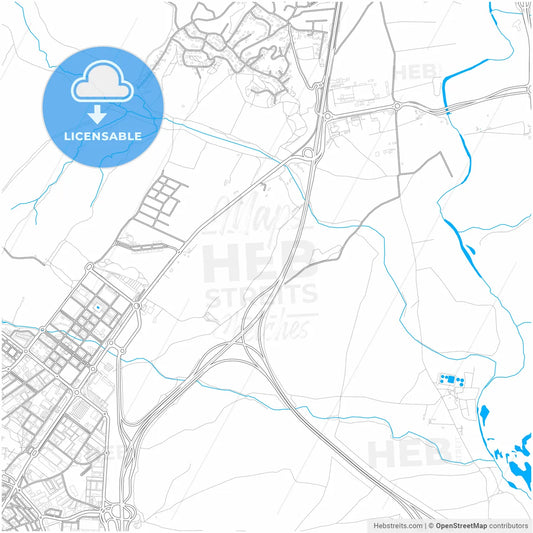 San Sebastián de los Reyes, Madrid, Spain, city map with high resolution roads.