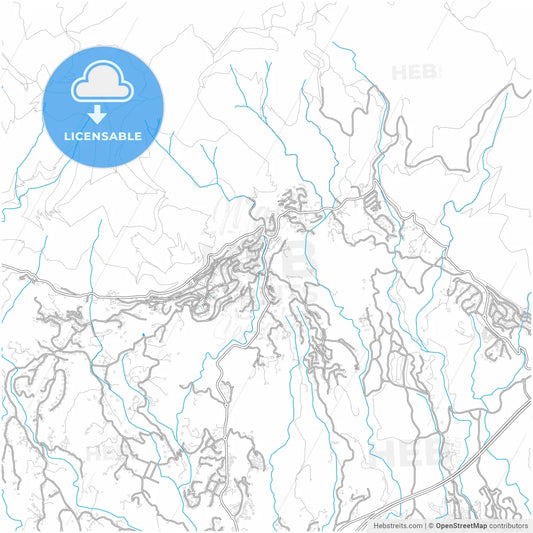 Mijas, Málaga, Spain, city map with high resolution roads.