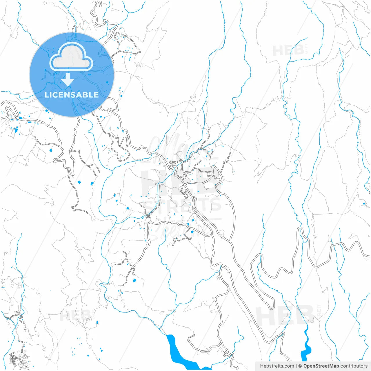 Santa Lucía, Las Palmas, Spain, city map with high resolution roads.