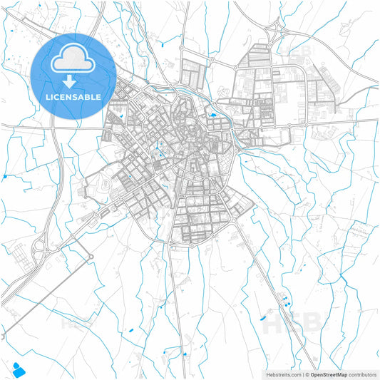Huesca, Spain, city map with high resolution roads.