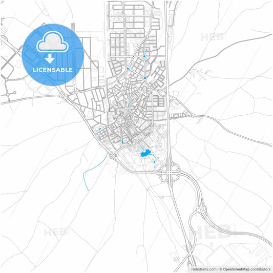 Pinto, Madrid, Spain, city map with high resolution roads.