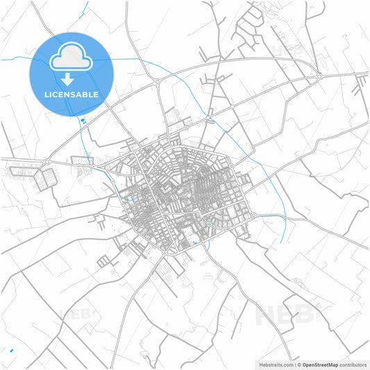 Manacor, Illes Balears, Spain, city map with high resolution roads.